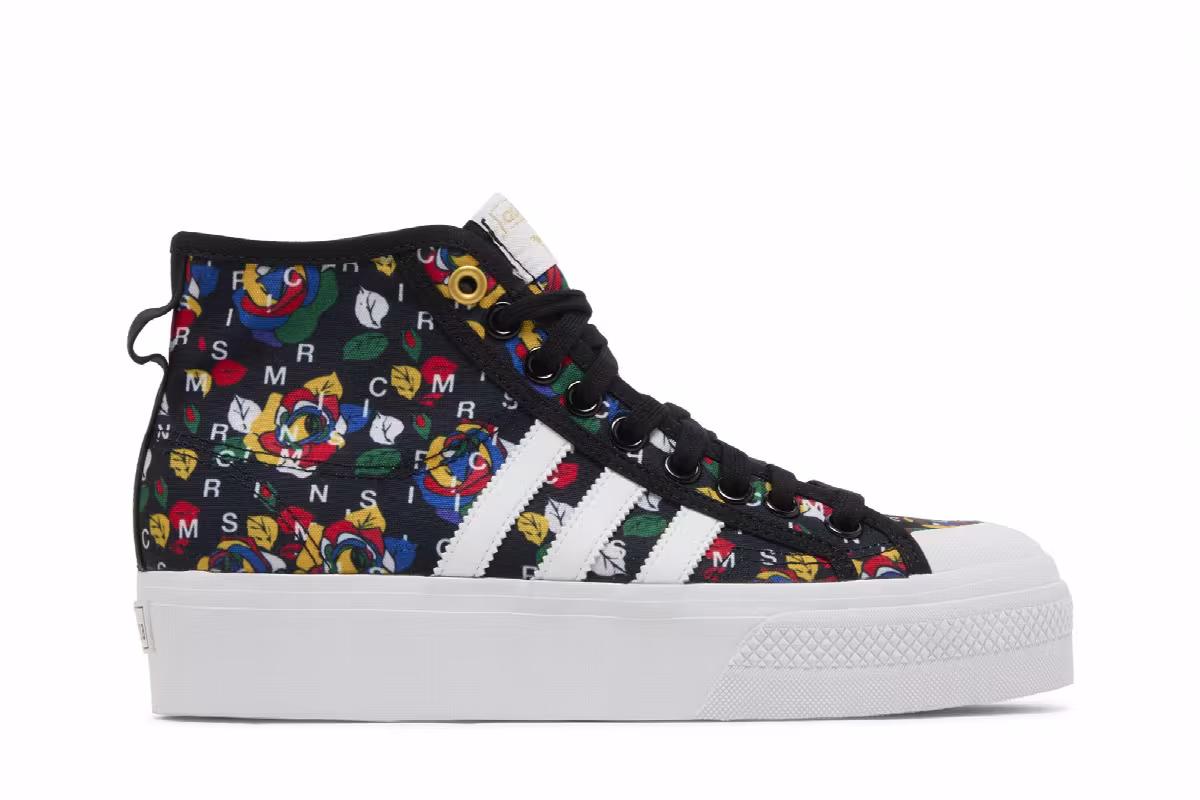 Rich Mnisi x adidas Women's Nizza Platform Mid Pop-Art Roses, view 2