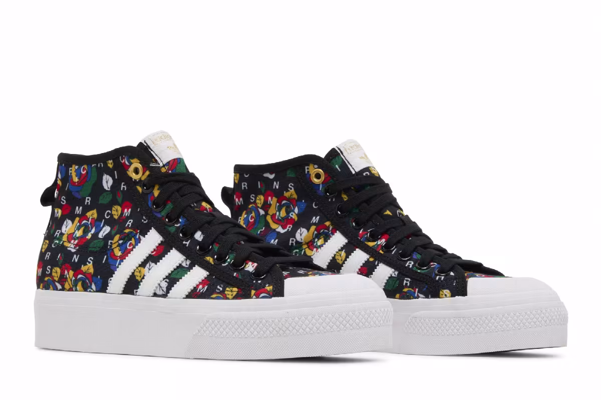 Rich Mnisi x adidas Women's Nizza Platform Mid Pop-Art Roses, view 9