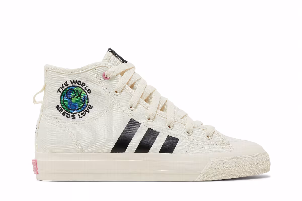 André Saraiva x adidas Nizza Hi RF J The World Needs Love, view 2