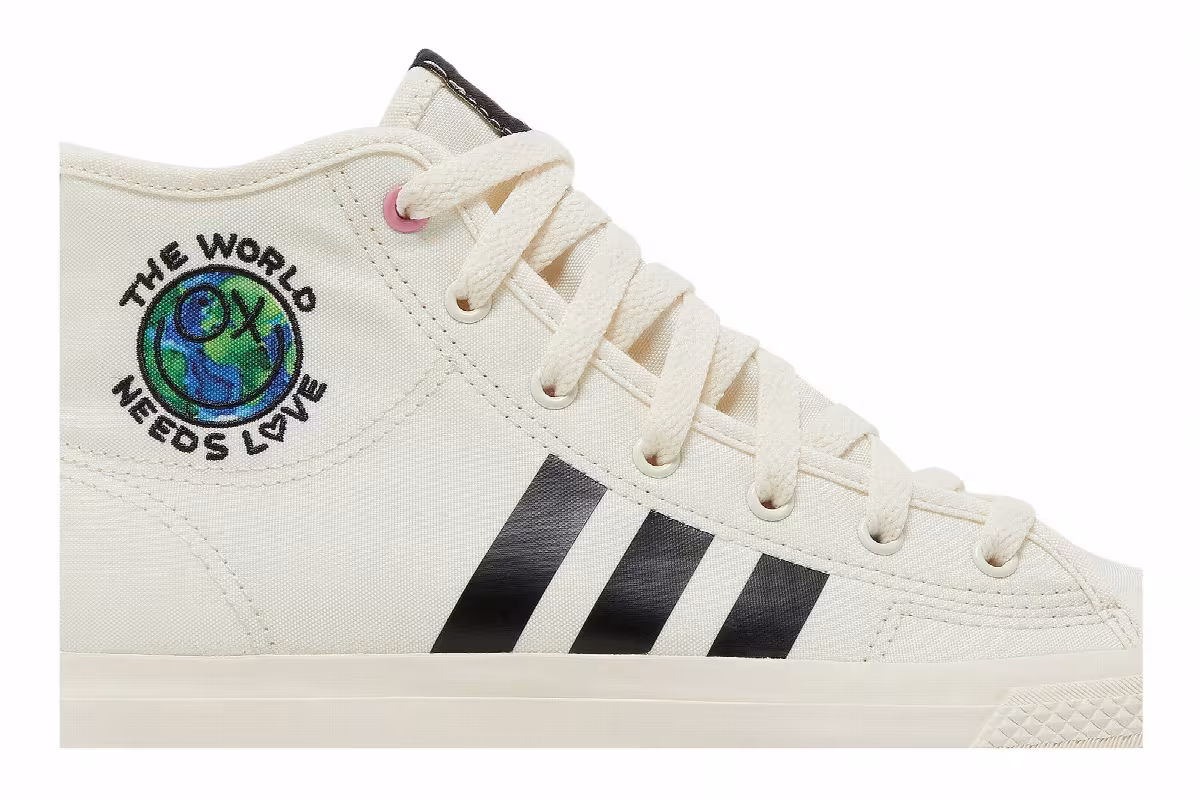 André Saraiva x adidas Nizza Hi RF J The World Needs Love, view 3