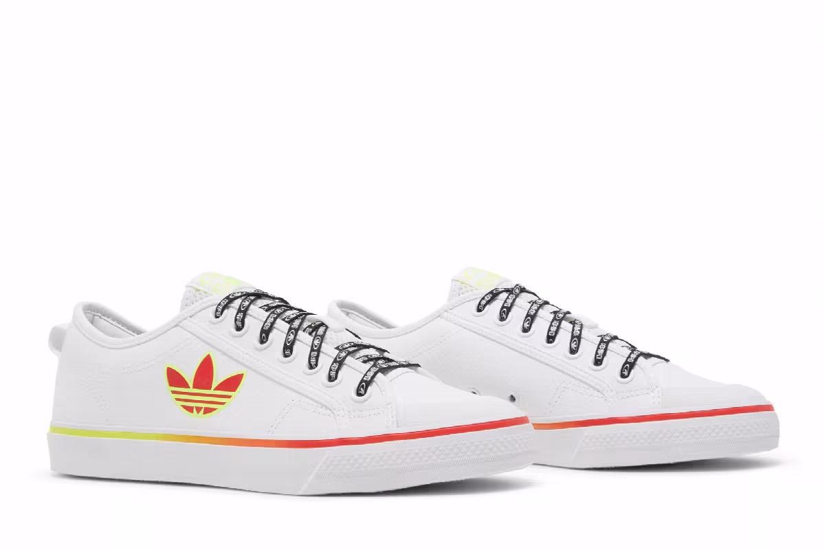 Adidas Nizza Trefoil White Vivid Red, view 9