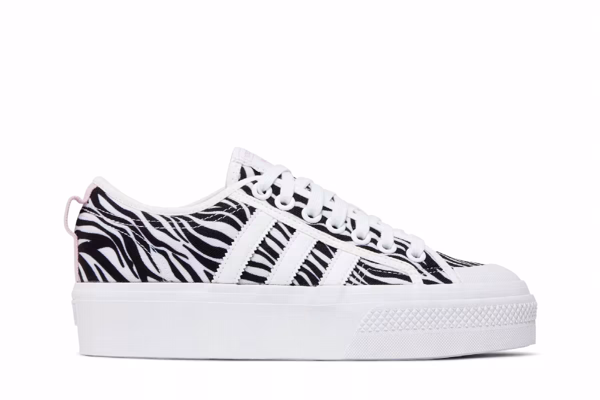 Adidas Women's Nizza Platform Zebra, view 2