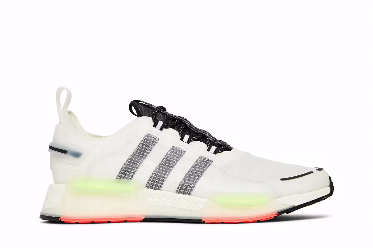 adidas NMD_V3 Crystal White Signal Green, view 2