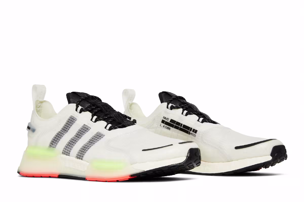 adidas NMD_V3 Crystal White Signal Green, view 9