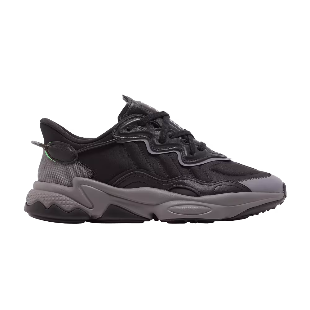 adidas Ozweego Black Charcoal Screaming Green