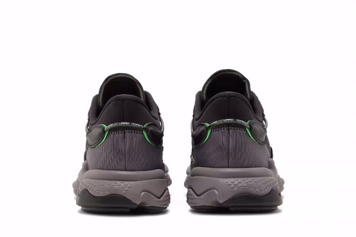 adidas Ozweego Black Charcoal Screaming Green, view 7