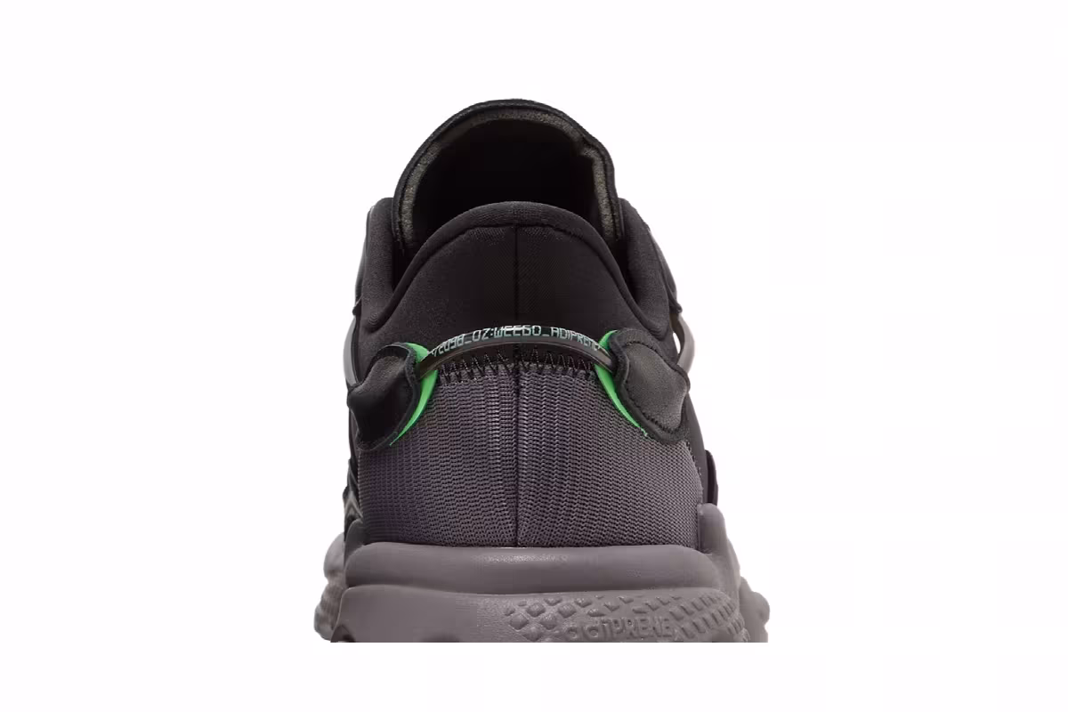 adidas Ozweego Black Charcoal Screaming Green, view 8