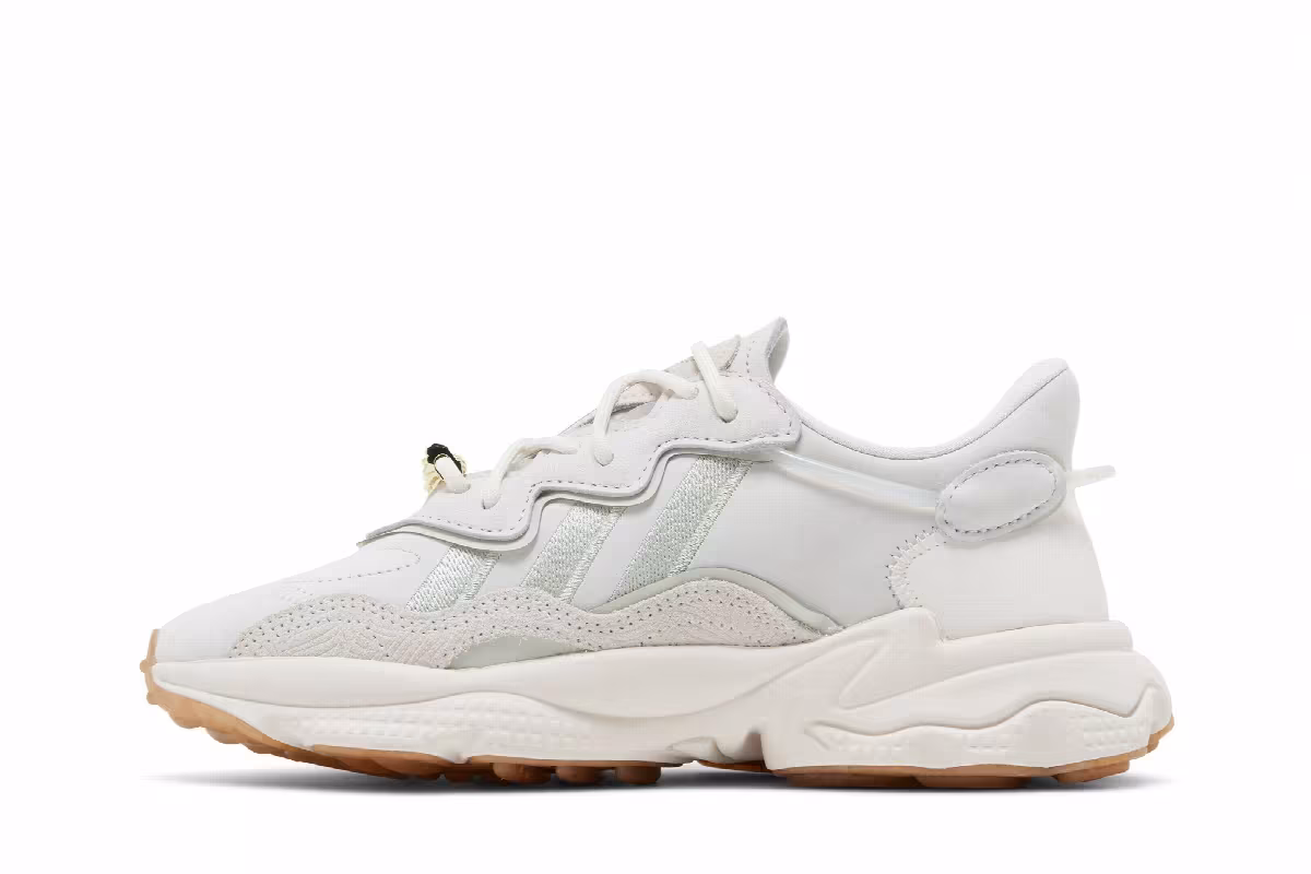 Adidas Women's Ozweego White Linen Green Gum, view 4