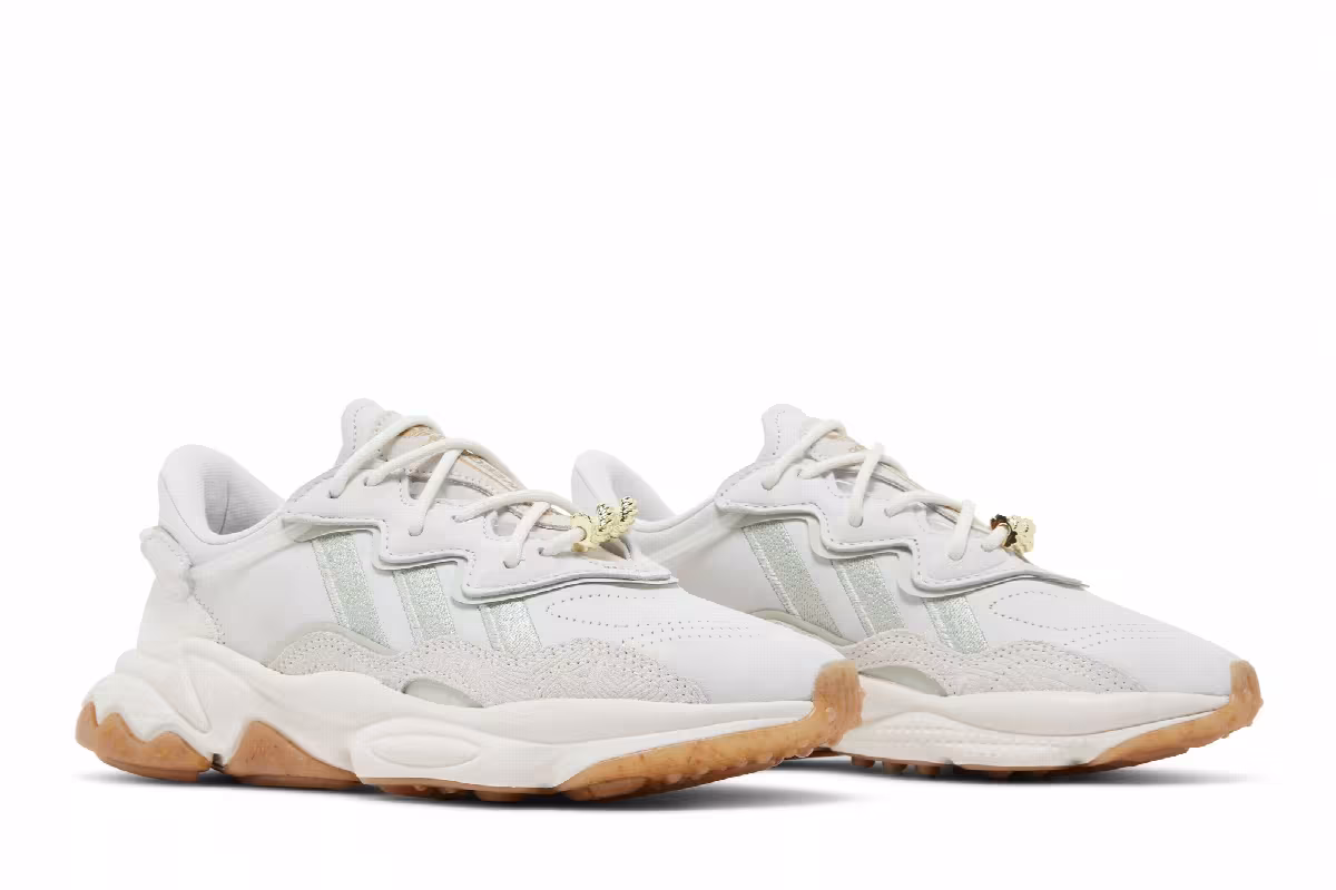 Adidas Women's Ozweego White Linen Green Gum, view 9