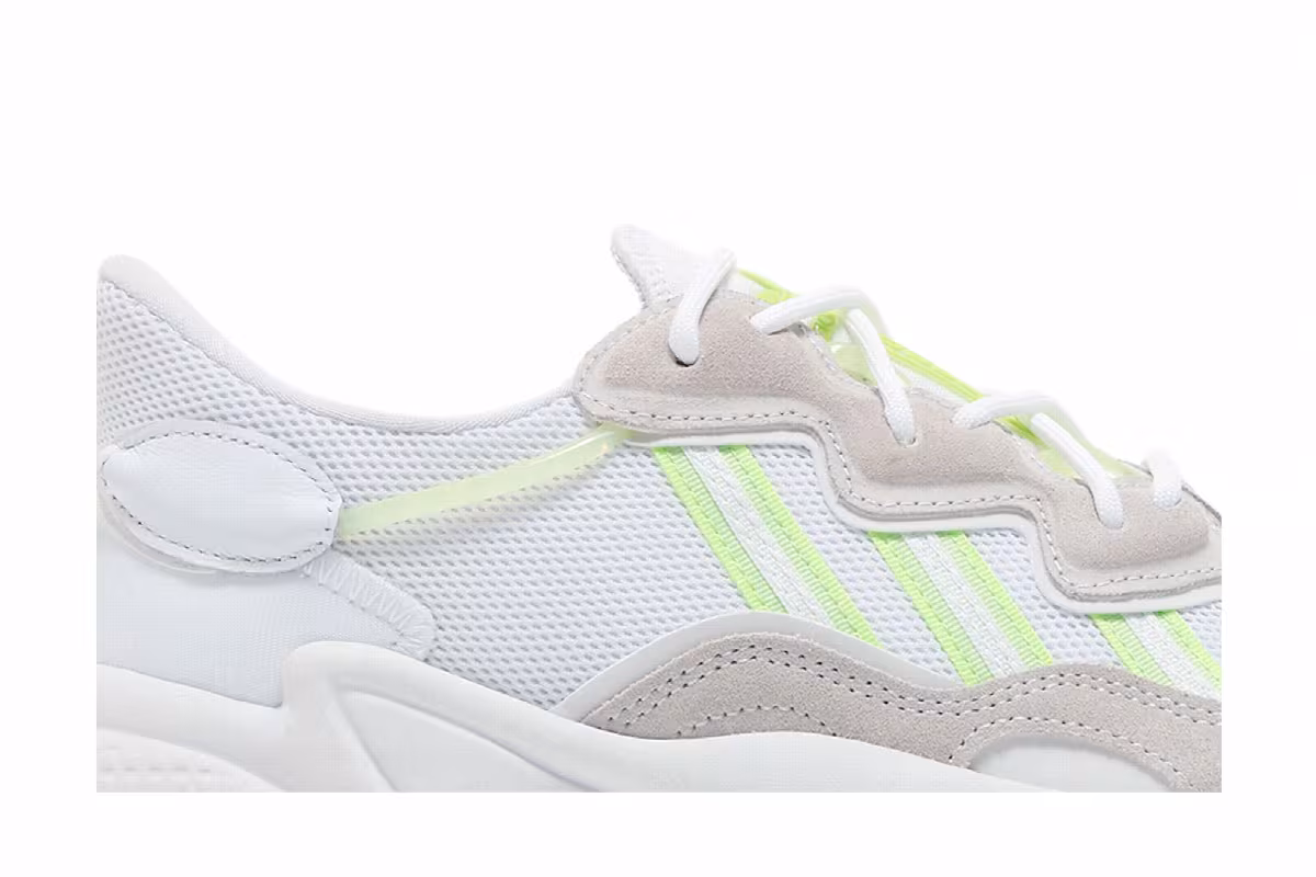 adidas Women's Ozweego White Pulse Lime, view 3
