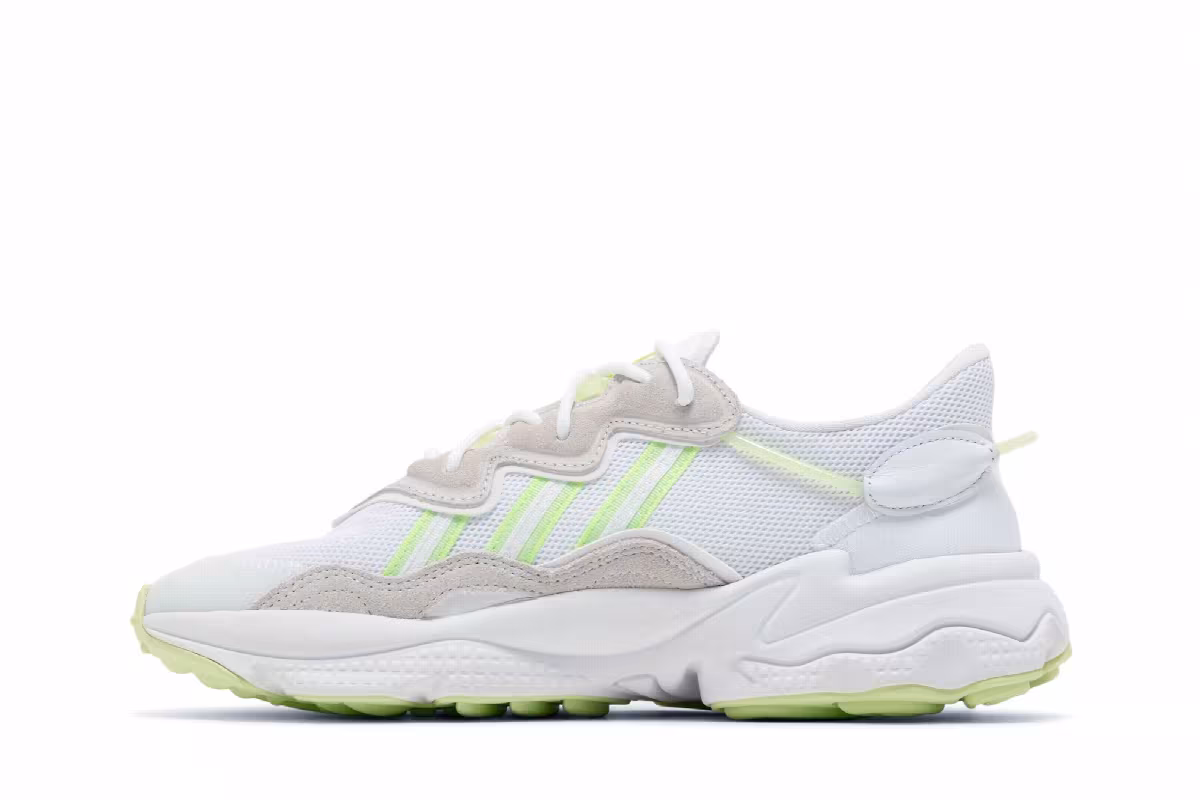 adidas Women's Ozweego White Pulse Lime, view 4