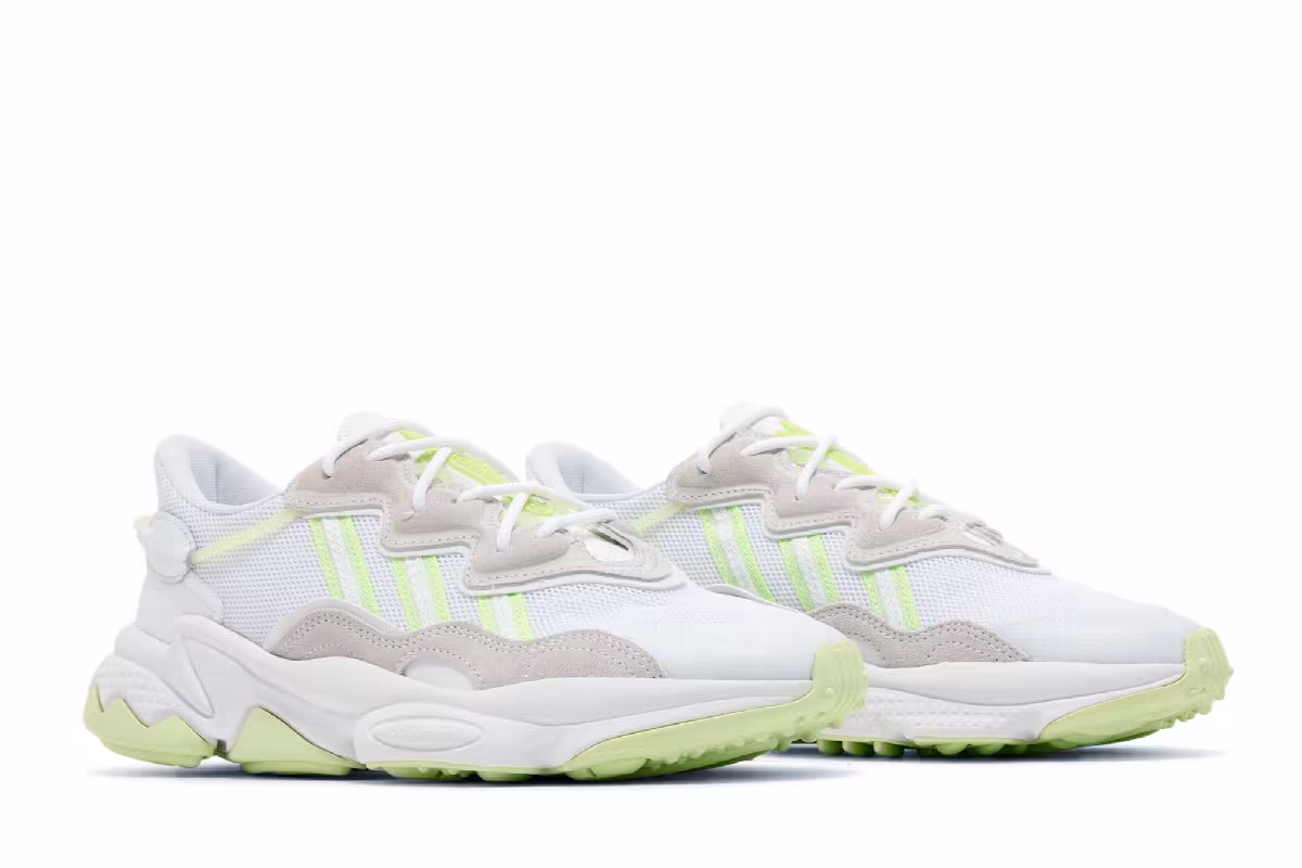 adidas Women's Ozweego White Pulse Lime, view 9