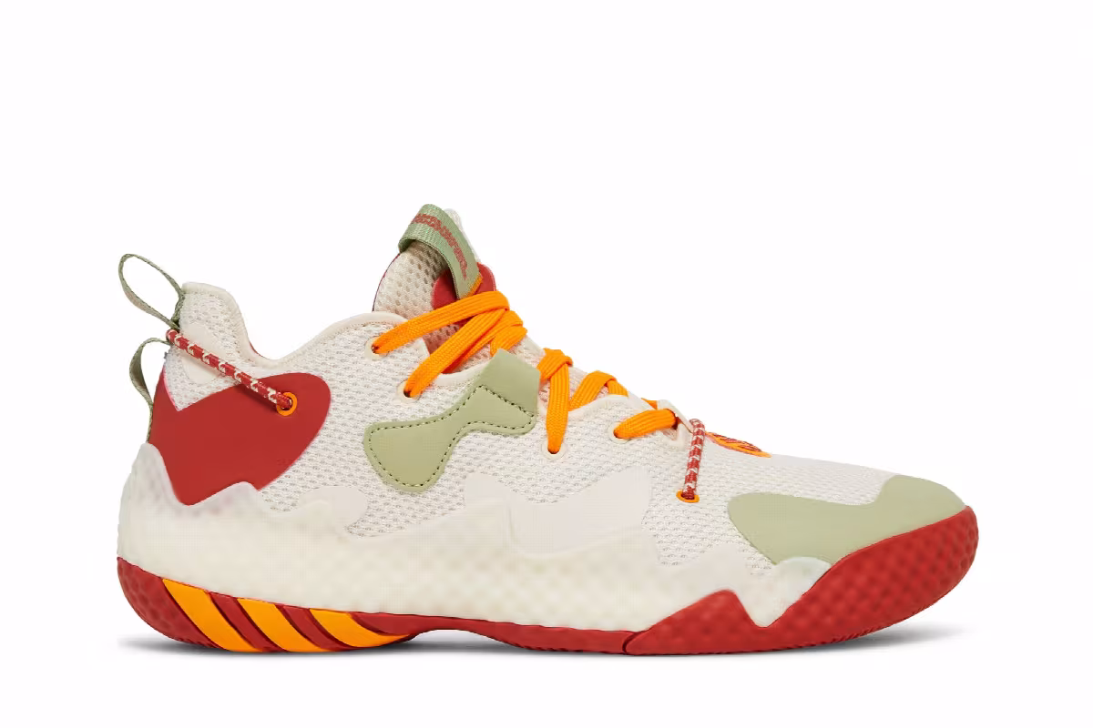 adidas Harden Vol. 6 Wonder White Magic Lime, view 2
