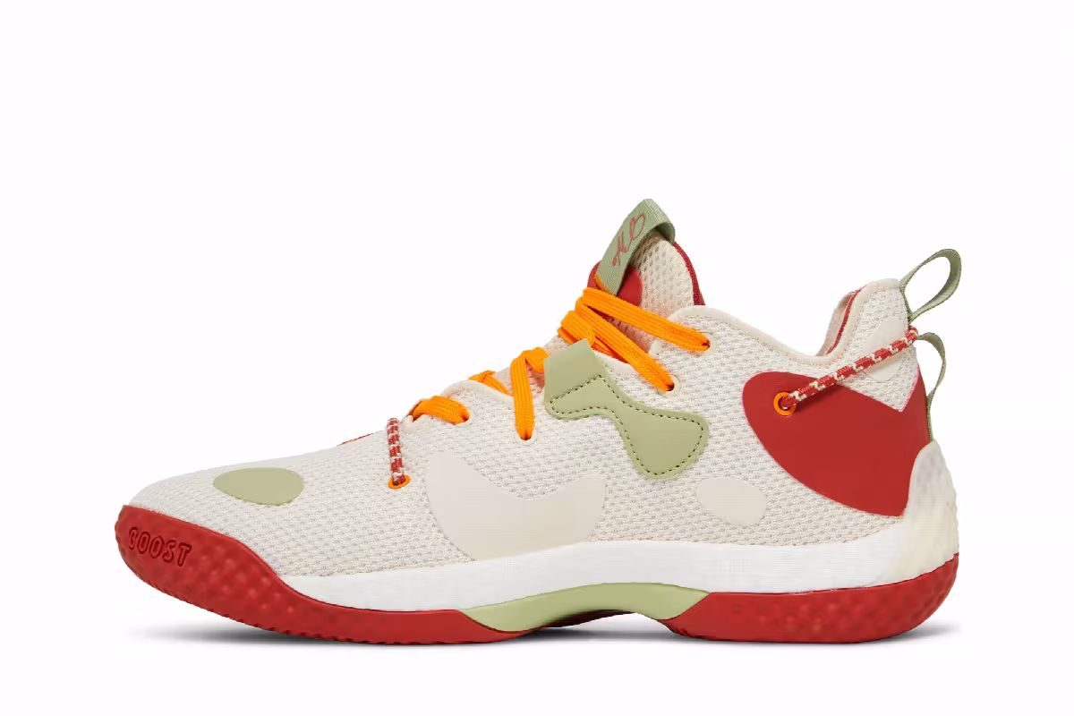 adidas Harden Vol. 6 Wonder White Magic Lime, view 4