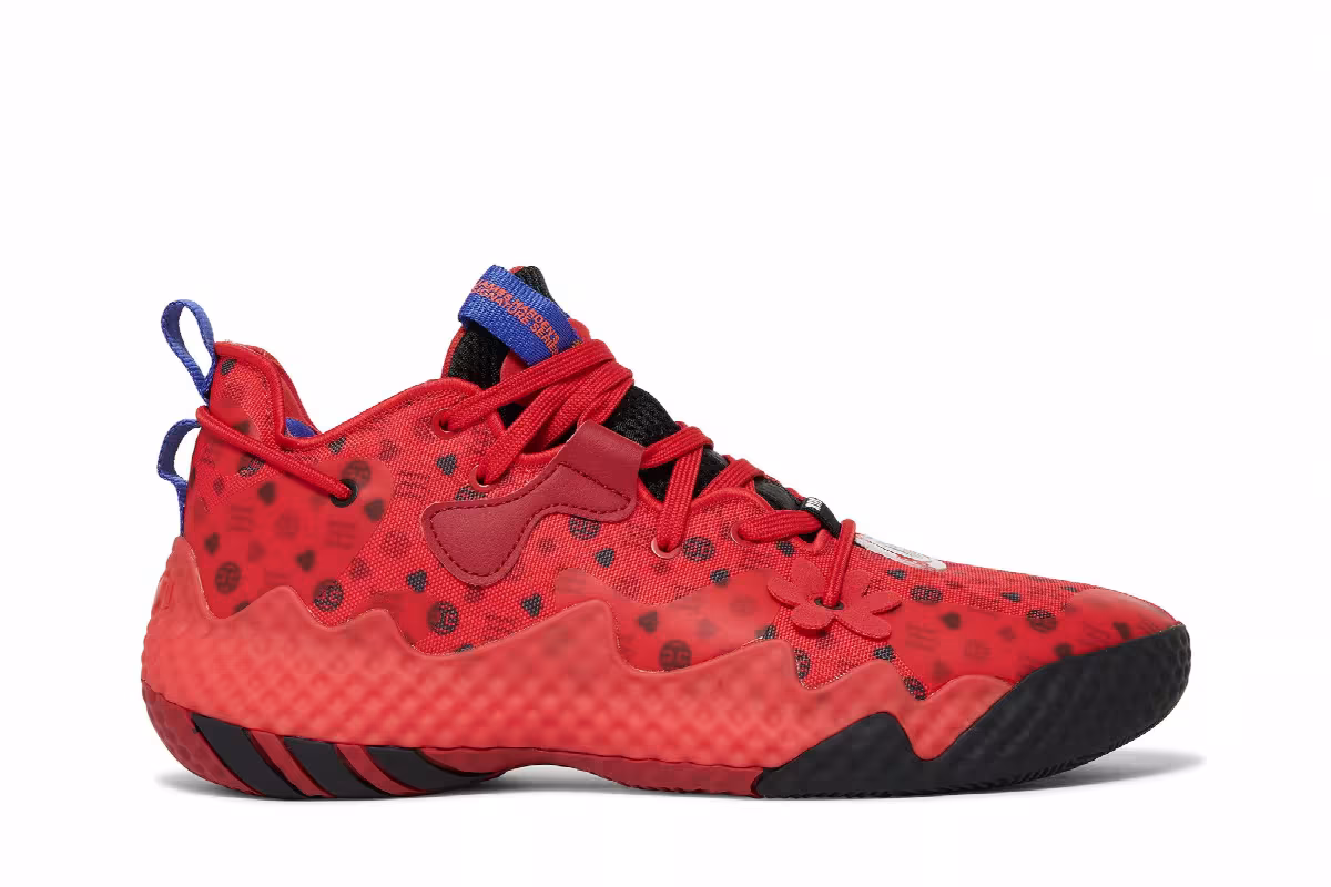 adidas Harden Vol. 6 Vivid Red Monogram, view 2