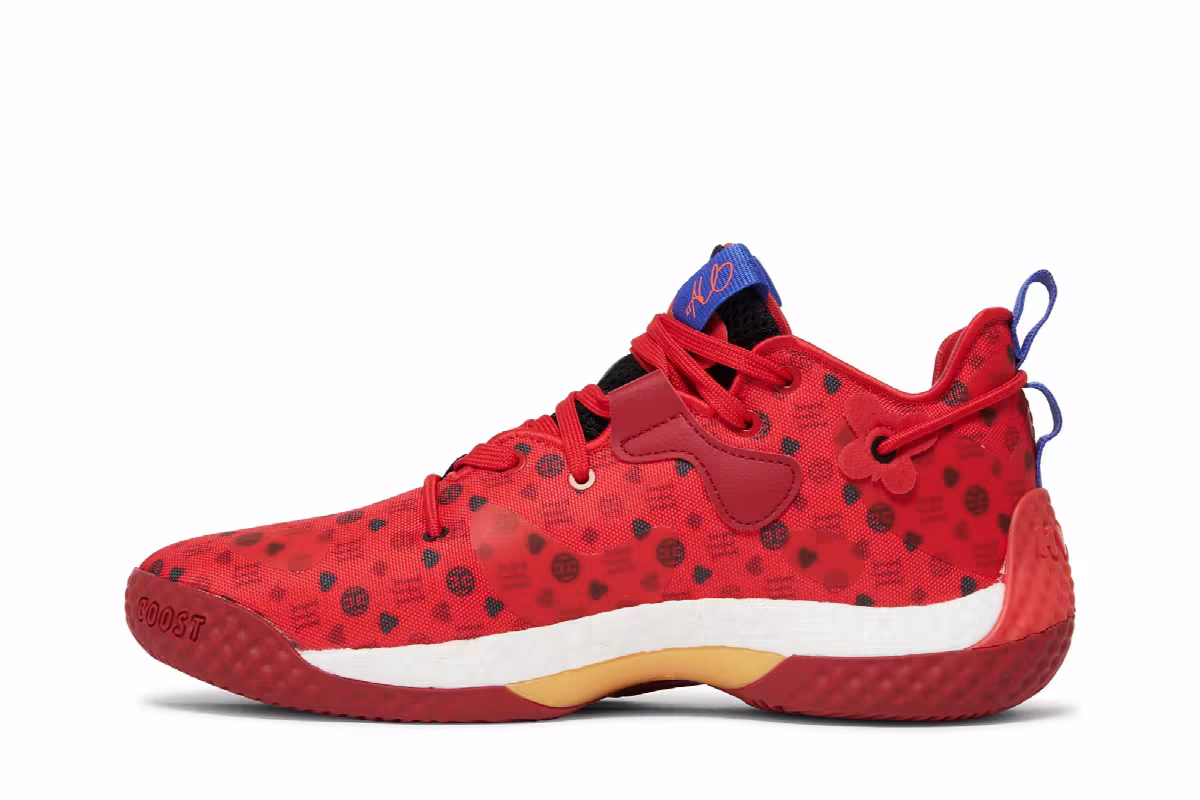 adidas Harden Vol. 6 Vivid Red Monogram, view 4