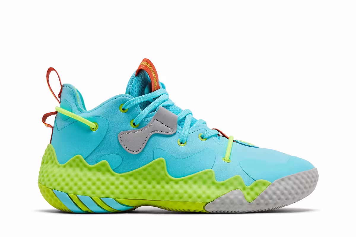 Adidas Harden Vol. 6 J Pulse Aqua Solar Yellow, view 2