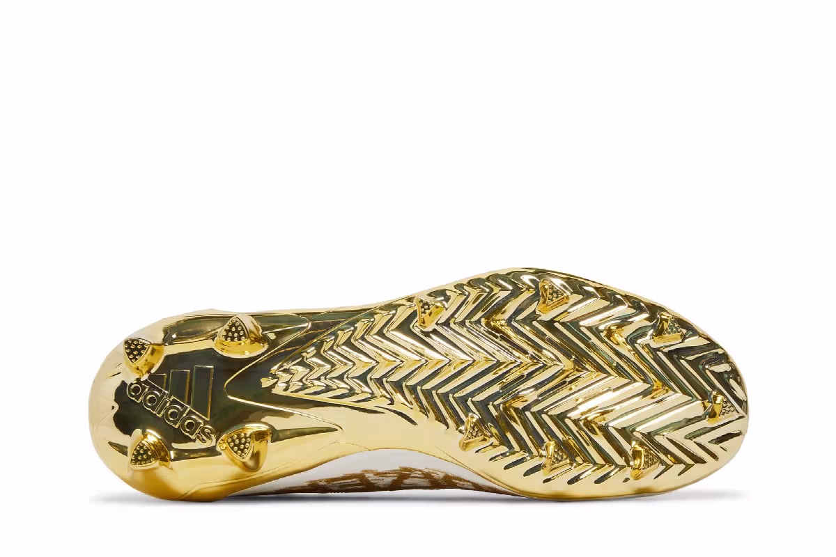 adidas Adizero Cleats Primeknit White Gold Metallic, view 5