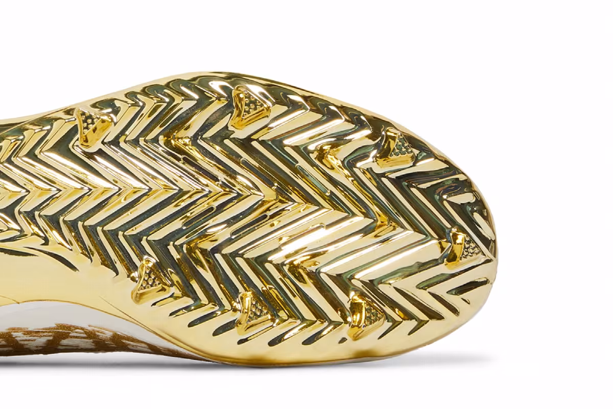 adidas Adizero Cleats Primeknit White Gold Metallic, view 6