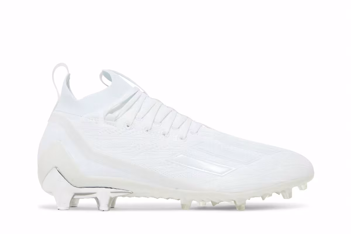 adidas Adizero Primeknit Cleats White Silver Metallic, view 2