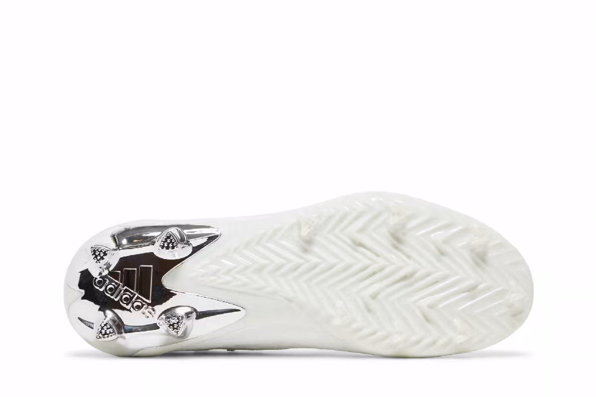 adidas Adizero Primeknit Cleats White Silver Metallic, view 5