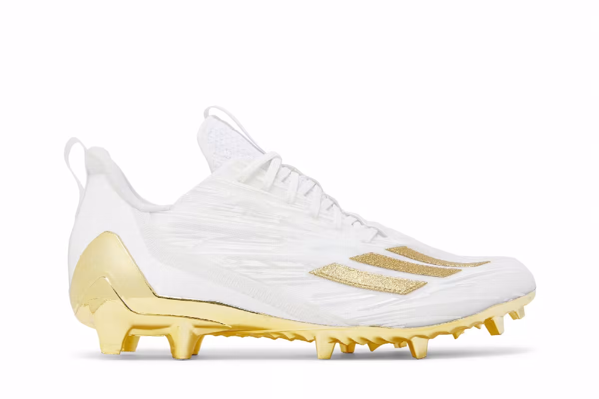 adidas Adizero Cleats White Gold Metallic, view 2