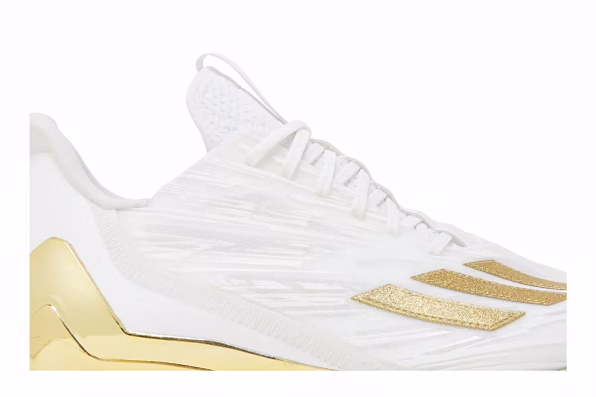 adidas Adizero Cleats White Gold Metallic, view 3