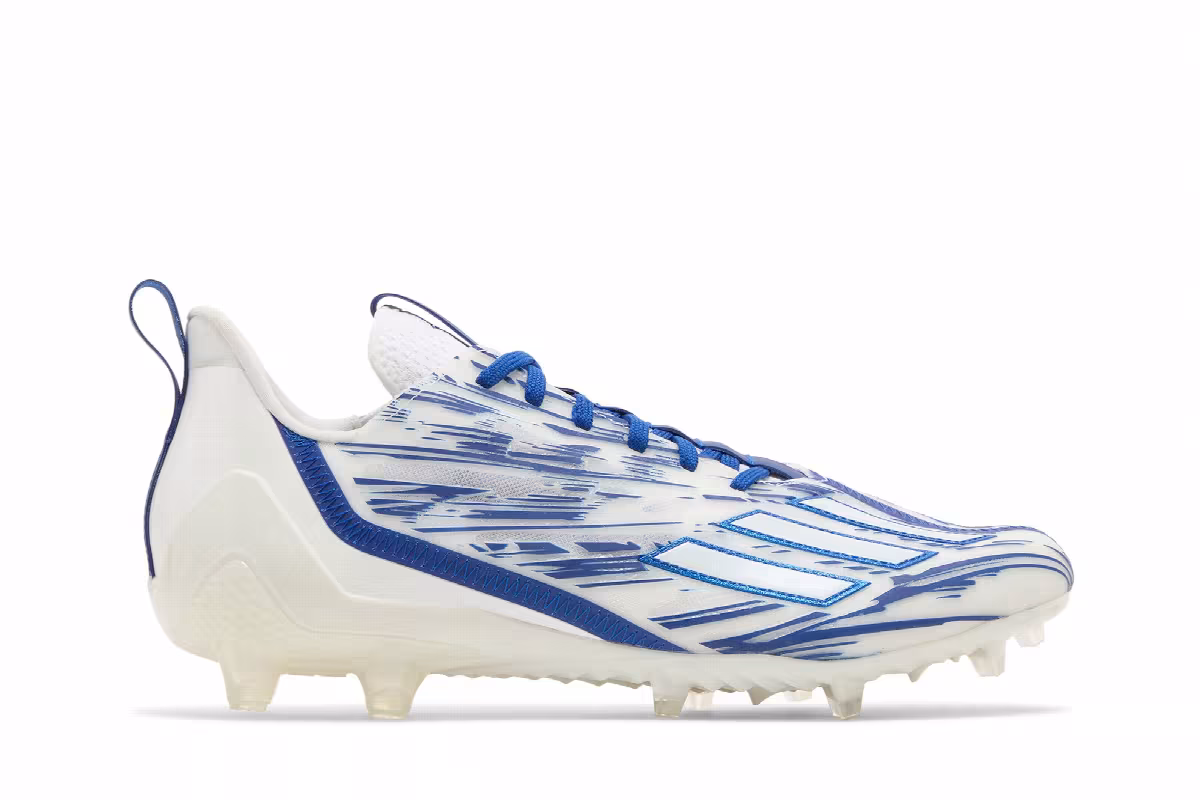 adidas Adizero Cleats White Royal Blue, view 2