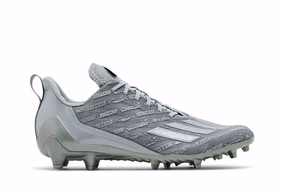 adidas Adizero Cleats Grey Silver Metallic, view 2