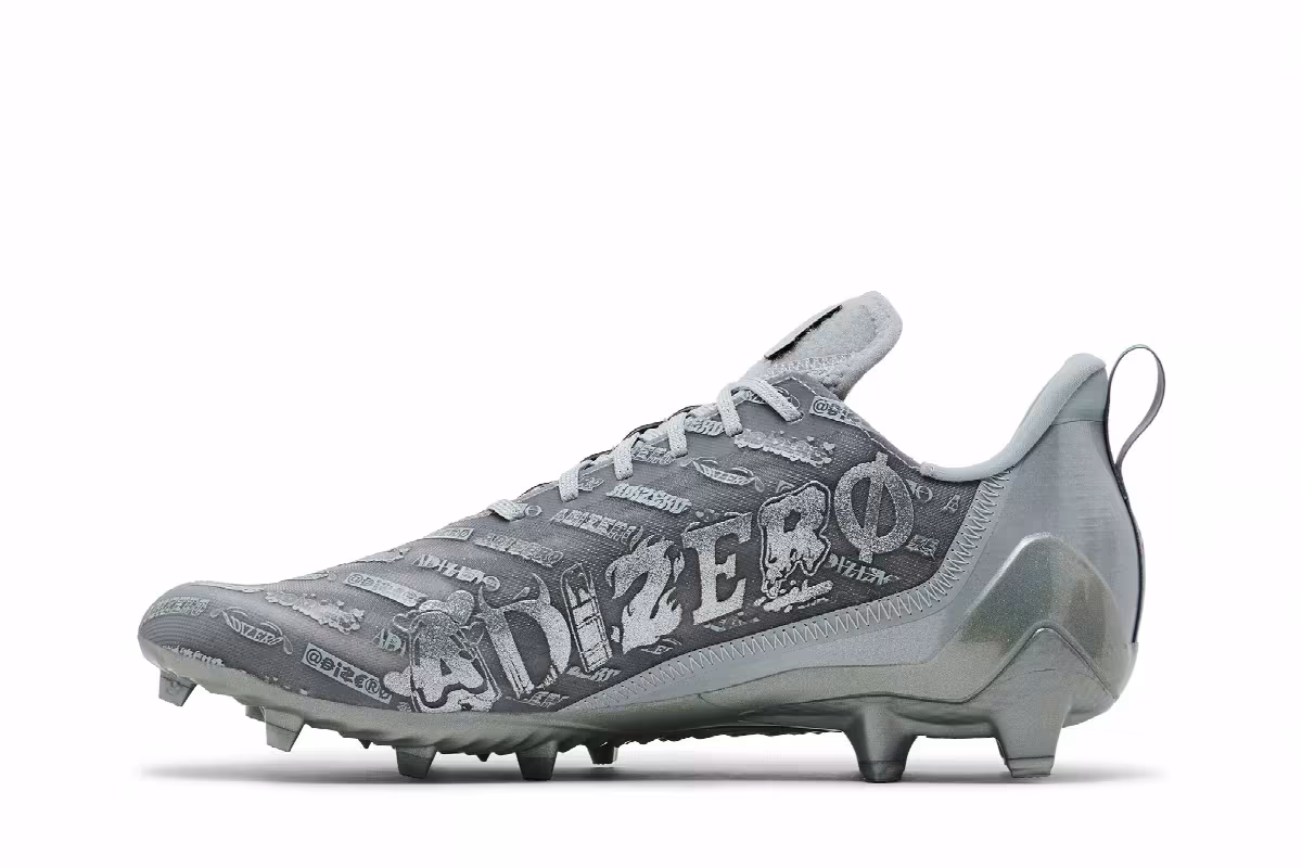 adidas Adizero Cleats Grey Silver Metallic, view 4