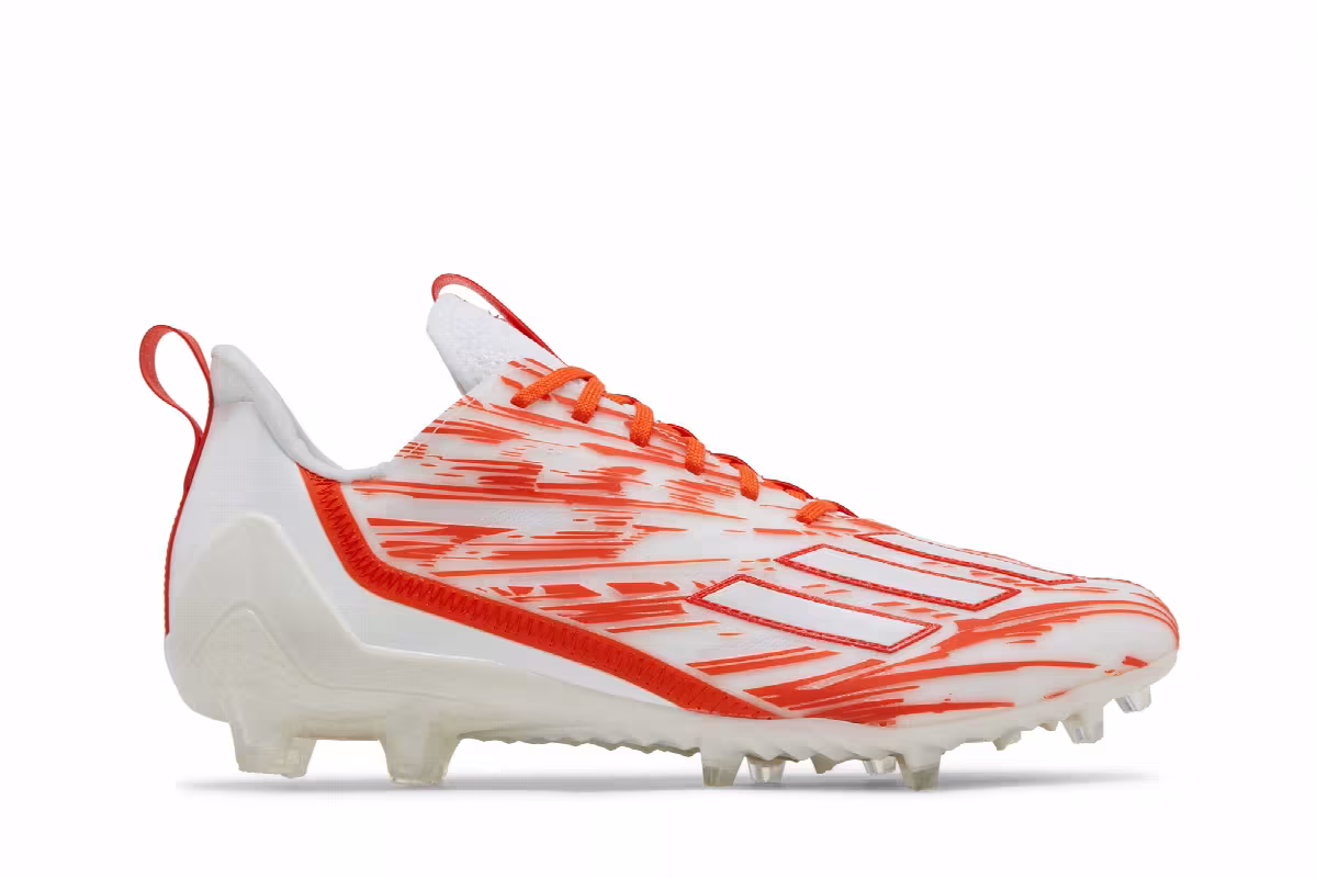adidas Adizero Cleats White Team Orange, view 2