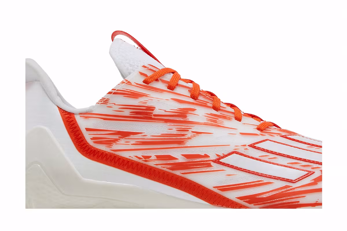 adidas Adizero Cleats White Team Orange, view 3