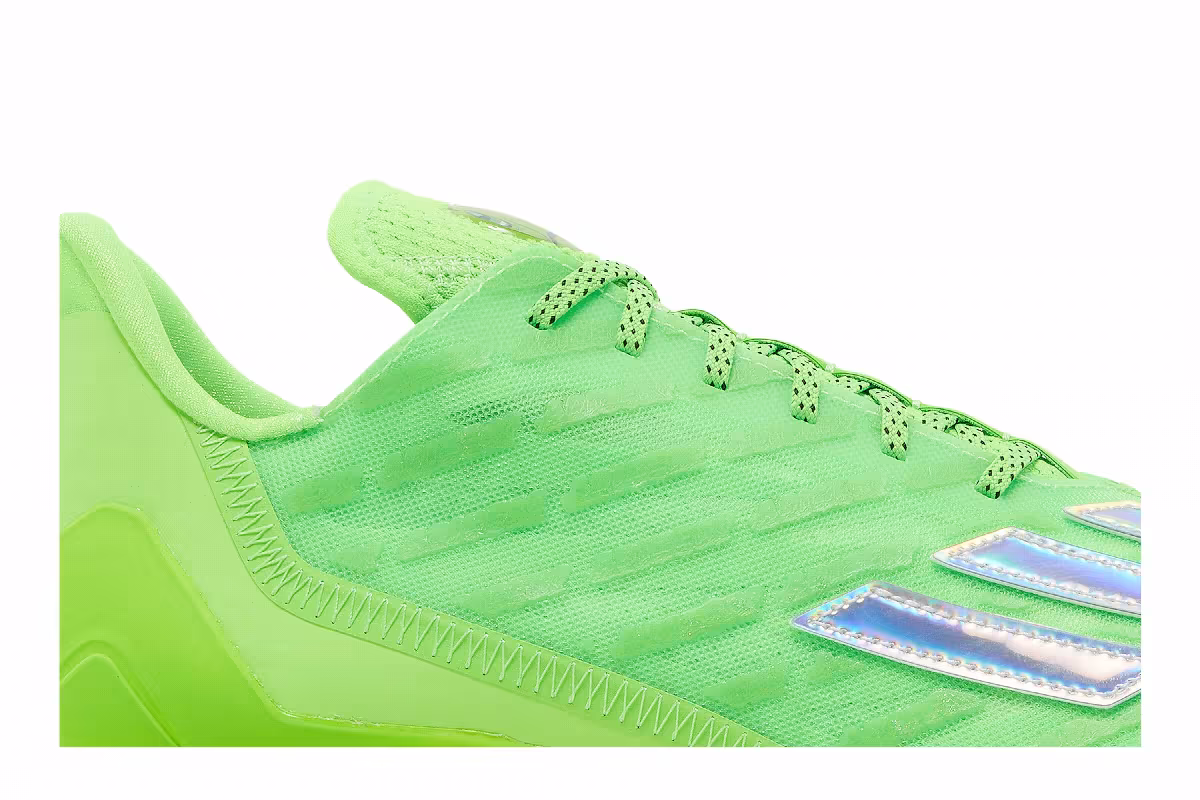 adidas Adizero Cleats Team Solar Green Silver Metallic, view 3