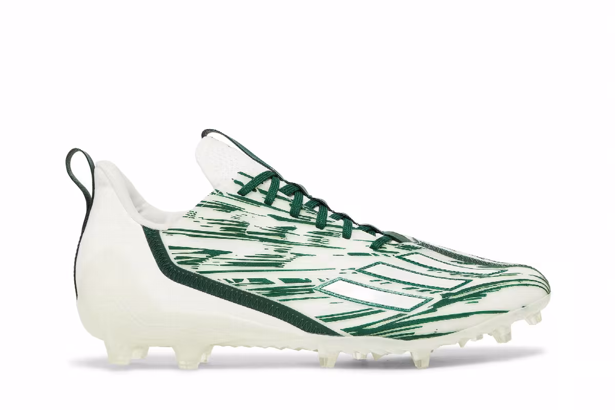 adidas Adizero Cleats White Dark Green, view 2