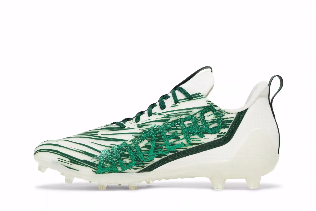 adidas Adizero Cleats White Dark Green, view 4