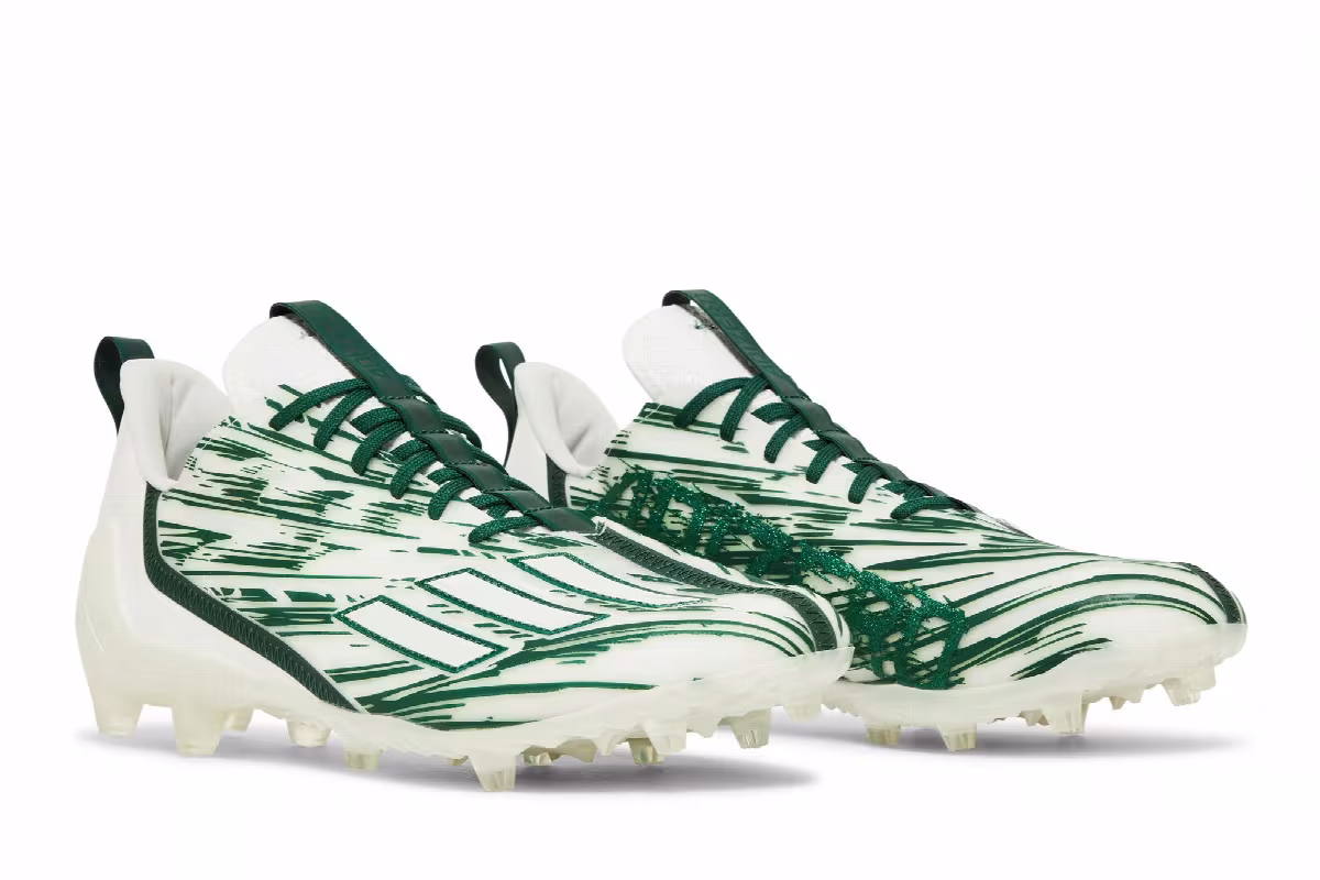 adidas Adizero Cleats White Dark Green, view 9