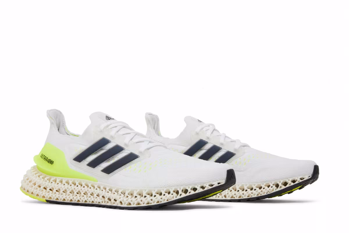 adidas Ultra 4DFWD White Solar Yellow, view 9