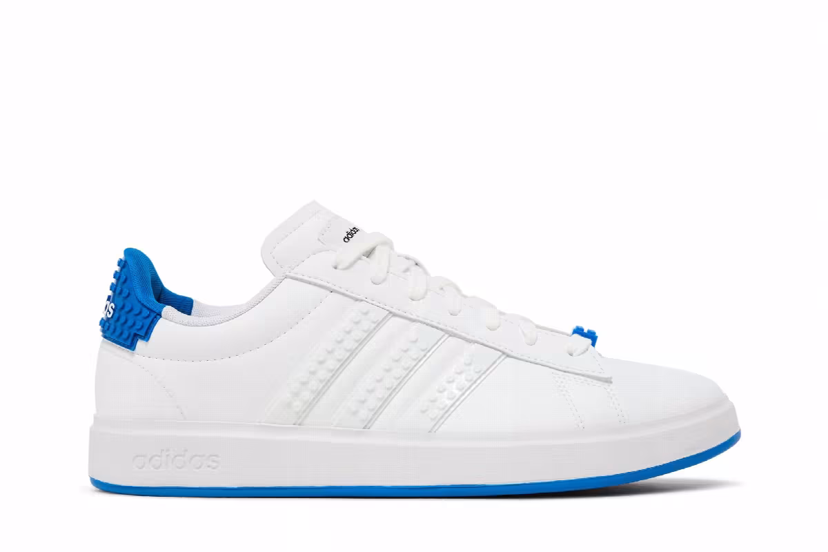LEGO x adidas Grand Court 2.0 White Shock Blue, view 2