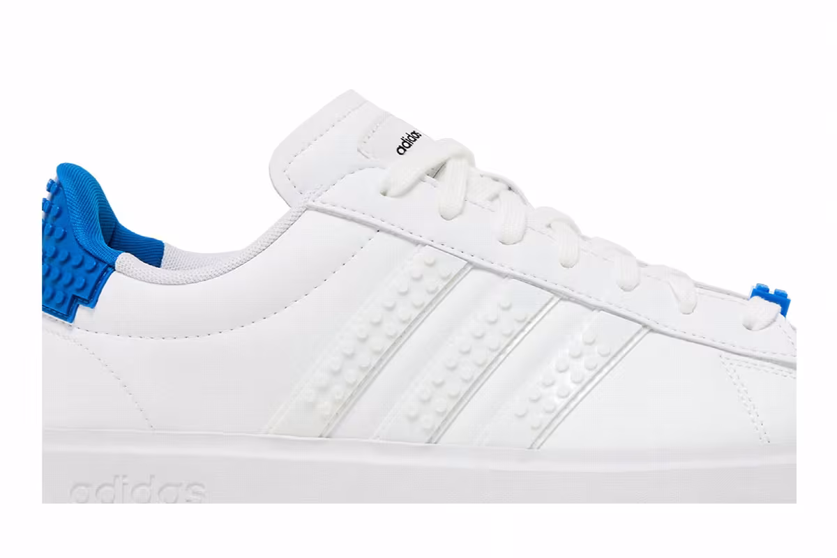 LEGO x adidas Grand Court 2.0 White Shock Blue, view 3