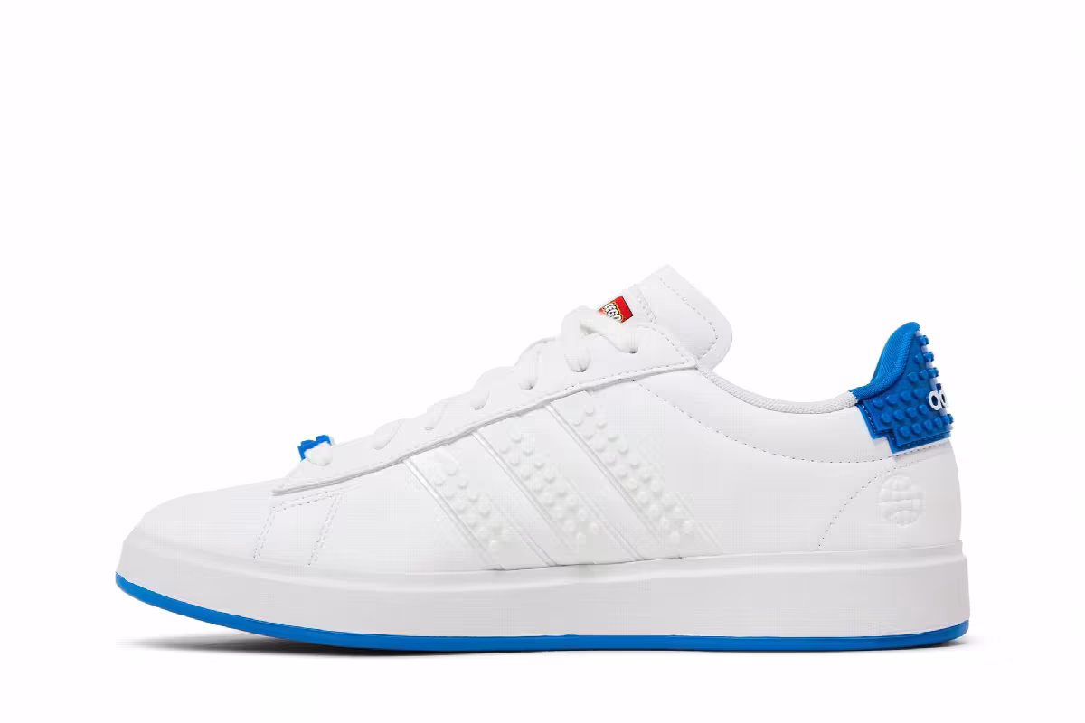LEGO x adidas Grand Court 2.0 White Shock Blue, view 4