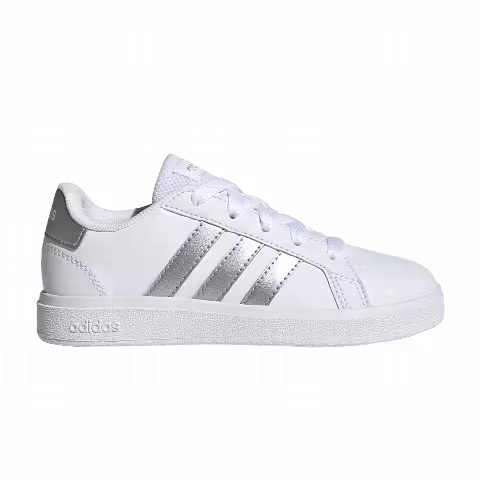 Adidas Grand Court 2.0 Big Kid 'White Matte Silver'
