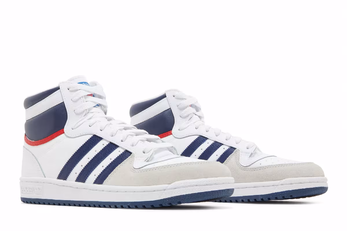adidas Top Ten RB White Dark Blue, view 9