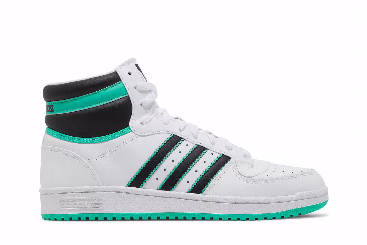 adidas Top Ten RB White Hi-Res Green, view 2