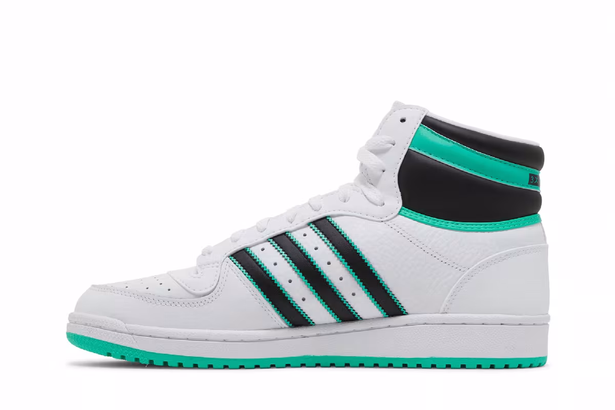 adidas Top Ten RB White Hi-Res Green, view 4