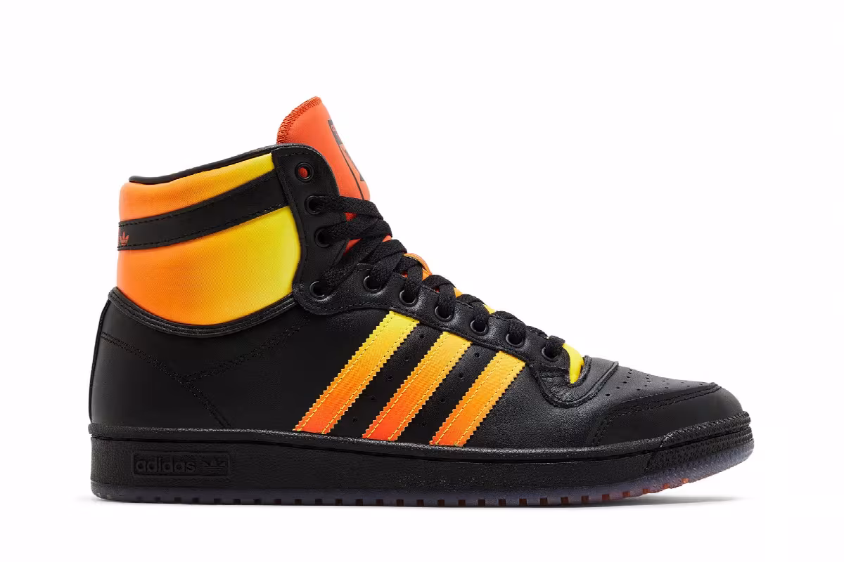 adidas Top Ten High Black Beam Yellow Gradient, view 2