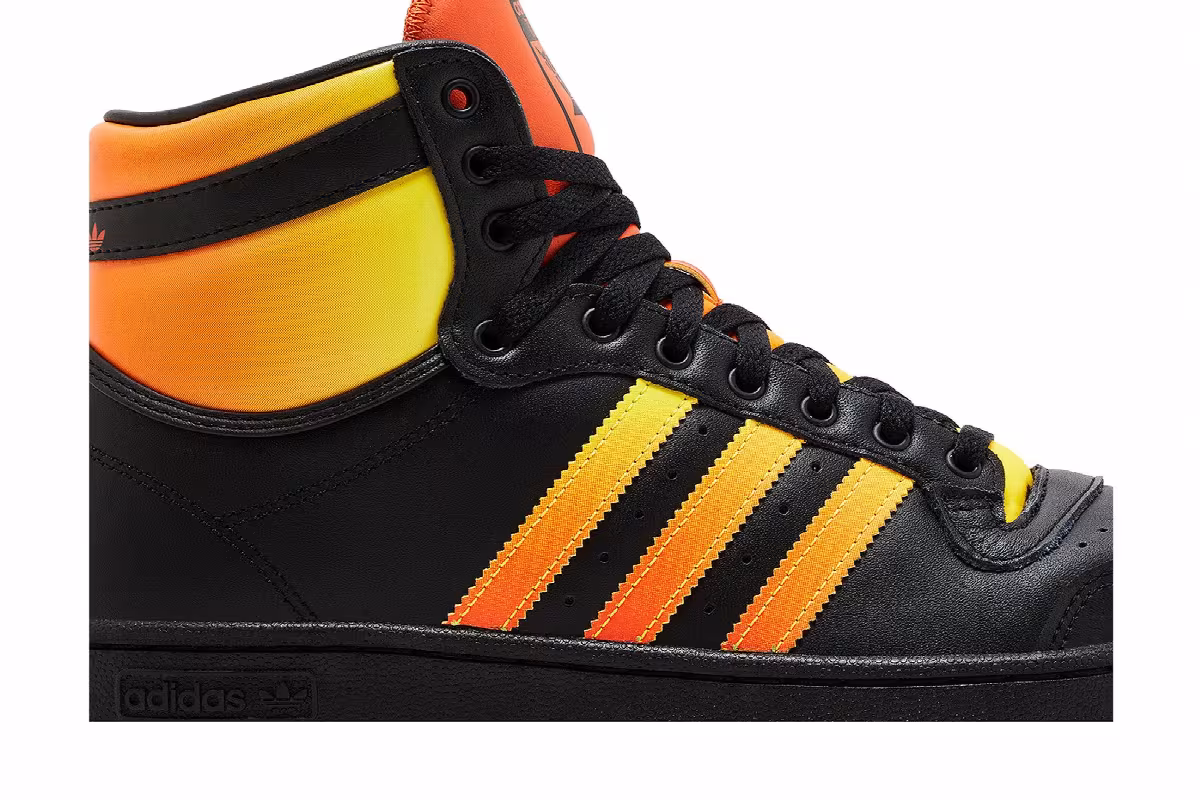 adidas Top Ten High Black Beam Yellow Gradient, view 3