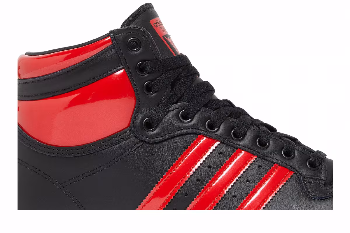adidas Top Ten High Black Vivid Red, view 3