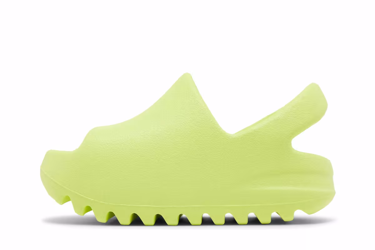 adidas Yeezy Slides Infants Glow Green 2022, view 4