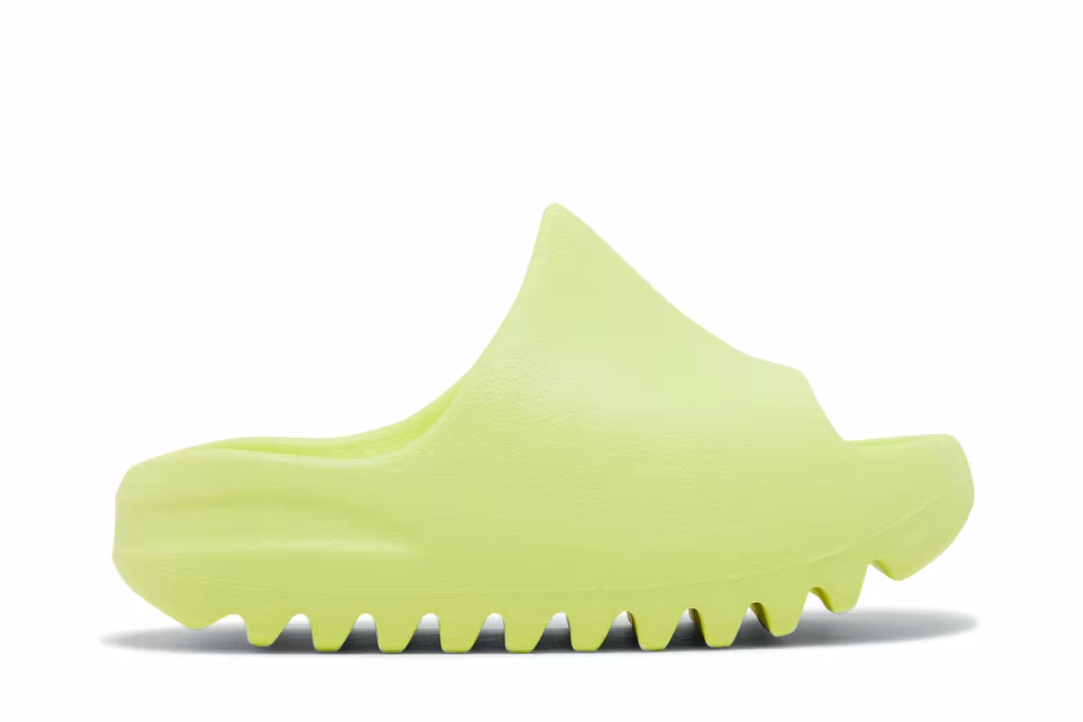 adidas Yeezy Slides Kids Glow Green 2022, view 2