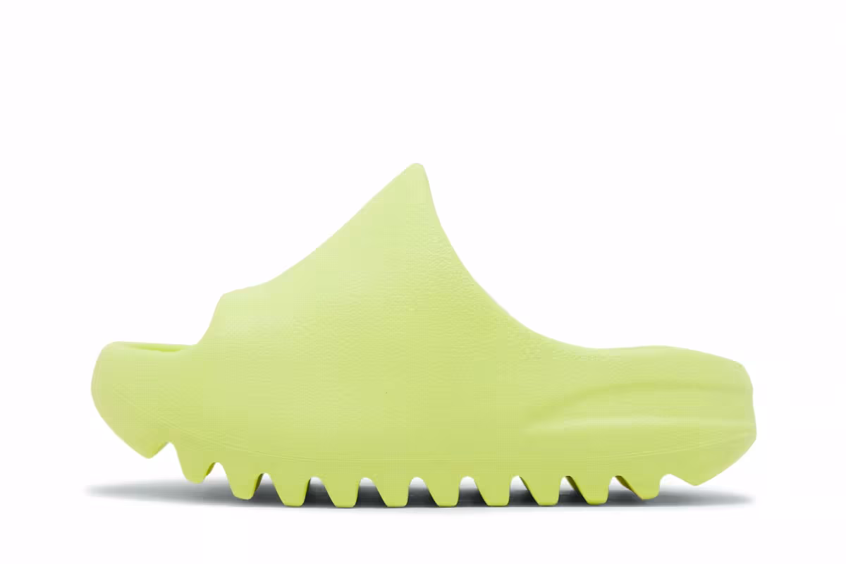 adidas Yeezy Slides Kids Glow Green 2022, view 4